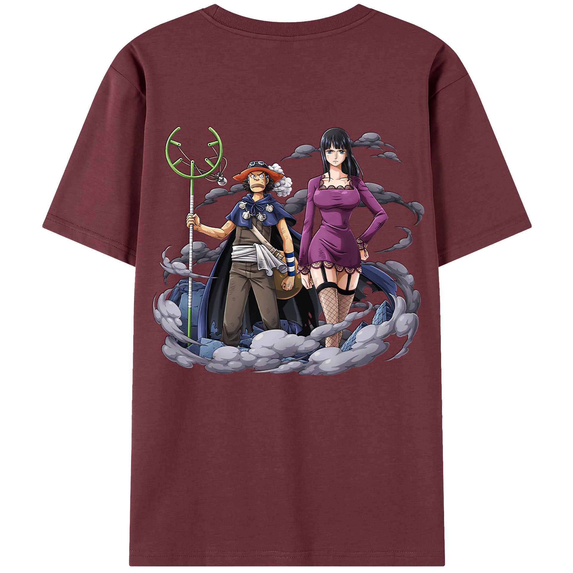 ワンピース ニコ・ロビン ONE PIECE Nico Robin 綿100％半袖Tシャツ（背面プリント）